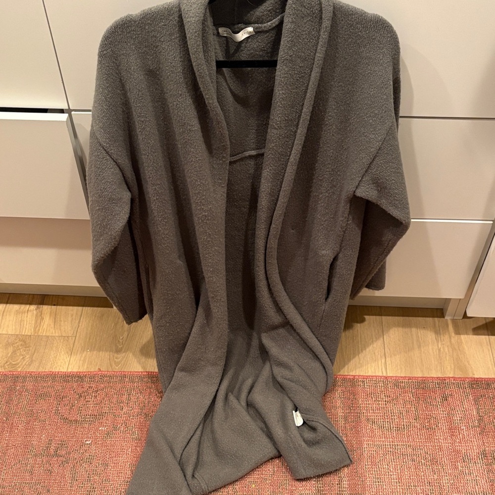 OAK + FORT Gray Textured Cardigan
